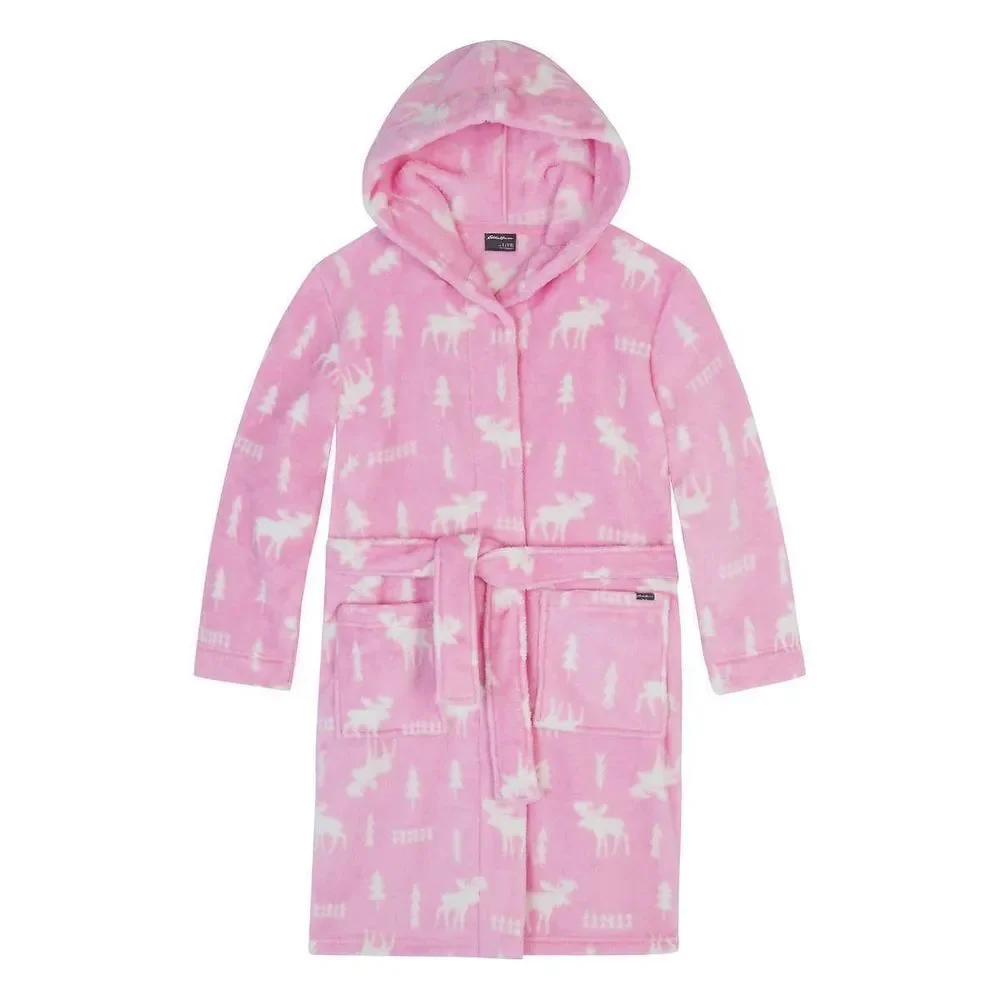 NEW! Eddie Bauer Youth 3 piece PJ Set- LS Top, Pant and Robe, Moose - Picture 9 of 14